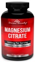 Cápsulas de Citrato de Magnesio puro - 1300 mg Suplemento de Magnesio Elemental - 120 Cápsulas Vegetarianas