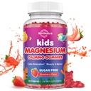 Magnesium Gummies for Kids - Magnesium Glycinate Gummies with L-Theanine, Chamomile, Vitamin B6, D for Kids &amp; Adults Sleep, Stress, Muscle Relief & Nerve Bone - Sugar Free Strawberry 60ct