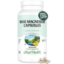 Magnesium Capsules - Producción de energía - Muscle & Nerve Health - Soporte de bonificación - Suplemento de magnesio del óxido de magnesio, magnesio Glycinate Chelate y Citrato de magnesio - 180 Conde de Maxi Health