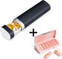AM PM Organizador de píldoras 2 veces al día, 7 días Caja de píldoras Organizador semanal Viaje con contenedor separado, dispensador de medicamentos diarios portátiles para vitamina, aceites de pescado, suplementos