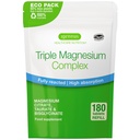 Igennus Complejo de Magnesio Triple Superior, Glycinate totalmente reformado, Taurate & Citrate, Etiquetas limpias, Alta Biodisponibilidad " Absorción, 180 Tabletas, Vegan, No amortiguado