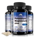 Suplemento de magnesio de potasio 1000mg, alta absorción Magnesio Potasio Zinc Aspartate (90 cápsulas)