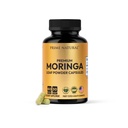 Moringa Powder Capsules - Pure Moringa Powder, Energía, Esquí, Inmune &amp; Gut Health Superfood, Rico en Antioxidantes, Vitaminas Esenciales &amp; Aminoácidos, Natural Green Superfood Suplemento - 60 Conde