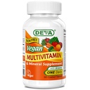 DEVA Suplemento Multivitamina y Mineral vegano - Una fórmula de vitamina diaria con verdes - Iron Gratis - 90 tabletas caladas, 1-Pack
