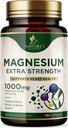 Suplemento mineral de magnesio 1000 mg - Citrato de magnesio de alta potencia para el hueso, salud cardíaca, nervios &amp; apoyo muscular, complejo de magnesio de la naturaleza para el soporte corporal completo, embotellado en EE.UU. - 180 cápsulas