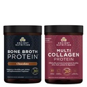 Antigua Nutrición Multi Collagen Proteína Polvo, Des saboreado, 45 Serviciones + Bono Broth Protein Polvo, Chocolate, 20 Servimientos