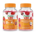 Vitamina vital D3 + Vitamina K2 Niños + Magnesio Niños, Gummies Bundle - Gran Tasting, Suplemento de vitamina, Gluten Gratis, GMO Gratis, Chewable Gummy