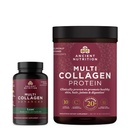 Antigua Nutrición Multi Collagen Capsules avanzados, Lean, 90 Cuenta + Multi Collagen Proteína Polvo, Desarrollado, 45 Servimientos