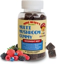 Mini Mushy's Organic Goodnight Rest Gummies ← Ashwagandha, Reishi, Lions Mane, Mushrooms, Melatonin ← Kids Age 2+ Color natural, Alergía Amistosa, Bajo Azúcar Silencio Berry Flavor - 30 Conde