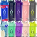 10 PACK, Shaker Bottles with Wire Whisks for Protein Mixes TEN Leakproof Blender Shaker Bottle Pack WordPress BPA-Free &amp; Dishwasher Safe TEN 5 Large 28-oz &amp; 5 Small 20-oz Shaker Cups for shakeer Cups for shakes