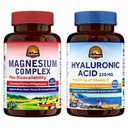 Vitalitown Magnesium + Hyaluronic Acid Bundle eterna Magnesium Complex (Item 1) & Hyaluronic Acid Plus Vitamin C (Item 2) tención 120 Magnesium Capsules &amp; 90 Hyaluronic Acid Capsules