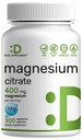 Citrate de magnesio 400mg Por Serving, 300 cápsulas de verduras - Chelated, Easily Absorbed, Purified Trace Mineral – Muscle, Heart, " Digestive Support – Non-GMO