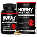 Horny Goat Weed for Hombre and Women - [20% Icariins Max Strength] - resistencia, resistencia, circulación, apoyo conjunto - Maca Root, Ginseng, Yohimbine, Tribulus, L-Arginine - USA Made - 60 Conde