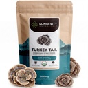 Orgánica Turquía Tail Mushroom Powder Suplemento 100g ← Pure Fruiting Body 10:1 High Strength Extract TEN 50% Beta-D Glucans TEN 16,600mg Raw Equivalent Por Serving ANTE Immune, Gut & Microbiome Support