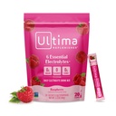 Ultima Replenisher Raspberry Electrolyte Packets, 20 Stickpacks | Daily Zero Sugar Powder Hydration Packets with 6 Key Electrolytes & Minerals - Sugar Free, Plant Based & Keto Friendly