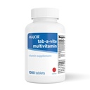 MAJOR Tab-A-Vite Multivitamin Tablets - Multivitamínico sin gluten para adultos, apoya la salud general, suplemento multimineral, 1000 Condes