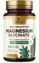 Magnesio (Glycinate) - Suplemento de Magnesio para la Salud del Corazón, Nerve, Muscle, Bone y Sleep Support - 100% Chelated & High Absorption - 250 mg por Serving - Gluten Free, Vegan, Non-GMO - 120 Conde