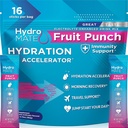 HydroMATE Electrolyte Powder Fruit Punch Hydration Packets Low Sugar 16 Cuenta