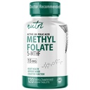 Nutri 5-MTHF L Methylfolate 15MG - 4 Month Supply, 120 Vegan Tablets - Methylated Folate Supplement - Cognitive Function, Heart Health, Prenatal Support - 3rd Party Tested - NSF Certified Facility
