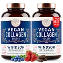 Collagen Vegan para Mujeres y Hombres - Superalimentos orgánicos, Aminoácidos Glycine, Lysine, Proline for Healthy Skin, Hair, Nails - Suplementos de Booster Collagen de base vegetal - 60 Píldoras vegetarianas libres de gluten