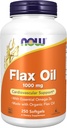 AHORA Suplementos de alimentos, aceite de Flax 1000 mg elaborados con aceite de Flax orgánico, soporte cardiovascular*, 250 Softgels
