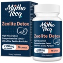MythoTecq 2300 MG Zeolite Detox Capsules - Activated Charcoal & Bentonite Clay, Highly Absorbable Full Body, Liver & Gut Cleanse, Zeolite Clinoptilolite（90 Capsules）