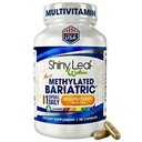 Hoja brillante Multivitamina Bariatric Sin Hierro - Vitaminas para Bypass Gástrico &amp; Sleeve, 1 cápsula diaria W Vitamina A, C, D, Biotina, Zinc, B12, K, Vegetariano, Libre de Soy, GMP Cert., Made in USA (30 Ct.)