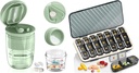 Organizador de píldoras 3 veces al día - GloDeals Organizador semanal de píldoras 3 veces al día, caja grande de píldoras 7 días Medicina Organizador de píldoras, cargador de contención de píldoras, caja diaria 3 veces al día, para vitamina, blanca