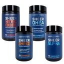 Sheer Ultimate Stack - DHEA Supplement for Men DHEA 100mg & Nitric Oxide Supplement & Sheer Shred & Sheer Alpha