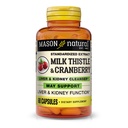 MASON NATURAL Milk Thistle/Cranberry Liver & Kidney Cleanser - Supports Healthy Liver &amp; Kidney Function, Cleanse and Detox, 60 Capsules