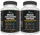VITAMISAN 2-Pack Multi Collagen Plus Pills (Type I, II, III, X) para Anti-Aging, Hair, Skin, Nails and Joint Support, 80 Day Supply 240 Capsules