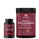 Antigua Nutrición Multi Collagen Capsules avanzados, Muscle, 90 Conde + Multi Collagen Proteína Polvo, Desarrollado, 45 Servimientos
