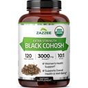 Zazzee USDA Organic Black Cohosh 10:1 Extract, 3000 mg Strength, 120 Vegan Capsules, 4 Month Supply, Standardized y Concentrated 10X Extract, 100% Vegetarian, All-Natural, Non-GMO, Made in The USA