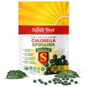 Sunlit Super 50/50 Organic Chlorella Spirulina Tablets - Super Supplement for Immune Support, Gut Health, Mood & Energy - Rich in Chlorophyll, Amino Acids & Vegan Protein, 500 Superfood Tabs