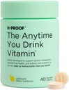 H-PROOF El tiempo que usted bebe Vitamina, Salud del hígado &amp; Immunity Support with Electrolytes, Milk Thistle, and Vitamins B &amp; C - 40 Chewable Tablets (20 Servings), Vegan, Lemonade