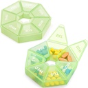 2PCS Organizador semanal de píldoras Gran caja de píldoras de 7 días Organizador de medicina diaria Caso de vitamina Píldoras de aceite de pescado Suplementos Artritis Friendly