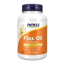 AHORA Suplementos de alimentos, aceite de Flax 1000 mg elaborados con aceite de Flax orgánico, soporte cardiovascular*, 100 Softgels