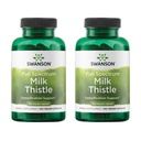 Swanson Milk Thistle - Herbal Liver Support Supplement - Natural Formula Helping to Maintain Global Health &amp; Wellbeing - (100 cápsulas, 500 mg cada uno) 2 Pack