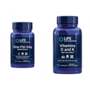 Ampliación de vida Multivitamínico por día – Empaquetado con más de 25 vitaminas, minerales " extractos vegetales " Vitaminas D y K con hielo marino, vitamina D3, vitamina K1 y K2, yodo
