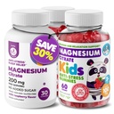 DR. MORITZ Magnesium Bundle - Gummies for Adults (200mg, 30 Conde) and Kids Magnesium Gummies (60 Conde, 2 Pack) - Sin azúcar