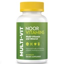 Vitaminas de noor Vitaminas Halales, Multivitamina diaria, Vitamina Halal para Mujeres y Hombres, 30 Vitaminas &amp; Minerales, A, B12, C, Hierro, Zinc para apoyar la salud general, No GMO, Multivitamina Halal (2 Mes de Suministro)