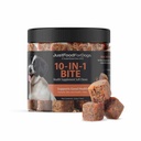 JustFoodForDogs 10-in-1 Multifunción Suplemento Ajillas para perros, superalimentos Blend, Glucosamina, Omega-3 ácidos grasos, salud de la piel, salud conjunta, probióticos, base vegetal, grado humano - 45 conteo