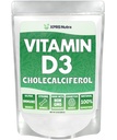 XPRS Nutra Vitamina D3 Powder (Cholecalciferol) - Unflavored VIT D for Bones and Immunity - Vitamina D3 Powder for Muscle Function - Suplementos de vitamina D (8 onzas)