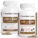Real Mushrooms Lions Mane for Humans (120ct) and Pets (120ct) - Bundle for Cognition & Immunity - Vegan, Non-GMO, Gluten-Free, Grain-Free Mushroom Extract Suplementos