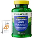 Spring Valley Magnesium Citrate ← Citrato de Magnesio 1000mg Capsules ← Mejor suplemento de magnesio para las mujeres ← Magnesium Pill  100 mg, 100 cápsulas Agrupar con 45 diabetes de Lual