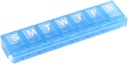 EZY DOSE Caja semanal de píldoras (7 días), Planificador de medicina, organizador de vitaminas, pequeños elementos de bloqueo para la medicina de prescripción segura y prevenir la eliminación accidental, color mayo Vary, BPA Gratis