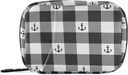 Caja de alquiler blanco y negro caja de alquiler de 7 días caja de almohadillas de viaje bolsa de organizador con cremallera portátil caja semanal tamaño compacto para el sujetador de suplemento de vitamina