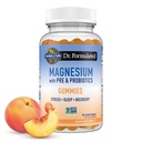 Jardin de Vida Magnesio Citrato Suplemento Gummies con Prebióticos &amp; Probióticos para Estrés, Dormir &amp; Recuperación - Vegan, Gluten Gratis, Kosher, No GMO, No Añadido Azúcares, Peach Flavor, 60 Conde