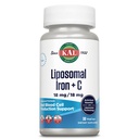 KAL Liposomal Iron Suplemento con Liposomal Vitamina C, Iron Suplemento para Mujeres y Hombres, Alta Absorción, Gentle Iron Pills, Vegan, Gluten Gratis, 30 Servings, 30 VegCaps