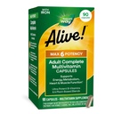 ¡La naturaleza está viva! Max6 Potency Adult Complete Multivitamin, con Hierro, Vitaminas A, C, E &amp; B-Vitamins Incluyendo B12 y Folato, apoya el metabolismo energético*, 90 cápsulas (paquete mayo Vary)